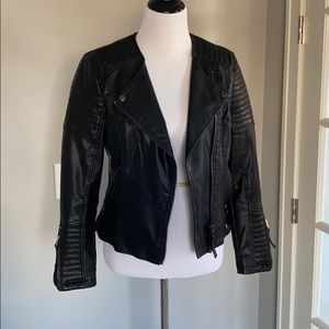 Moto vegan leather jacket